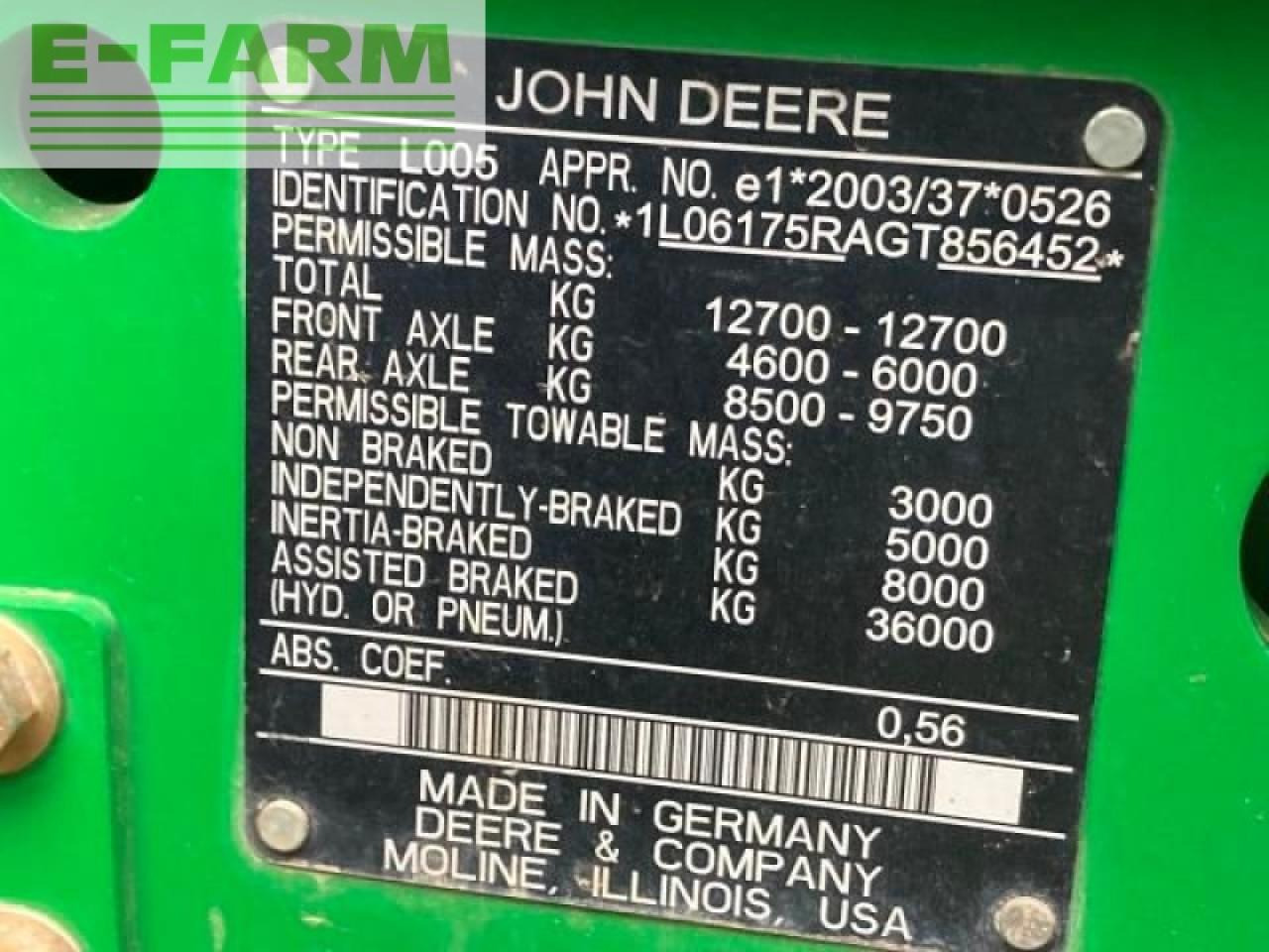Farm tractor John Deere 6175r: picture 19