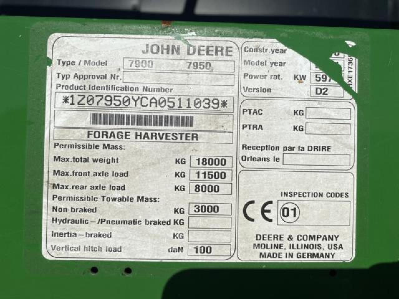 Forage harvester John Deere 7950: picture 14