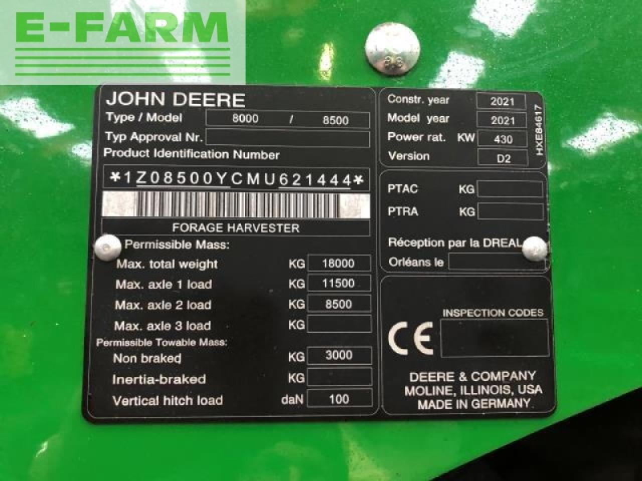 Forage harvester John Deere 8500: picture 6