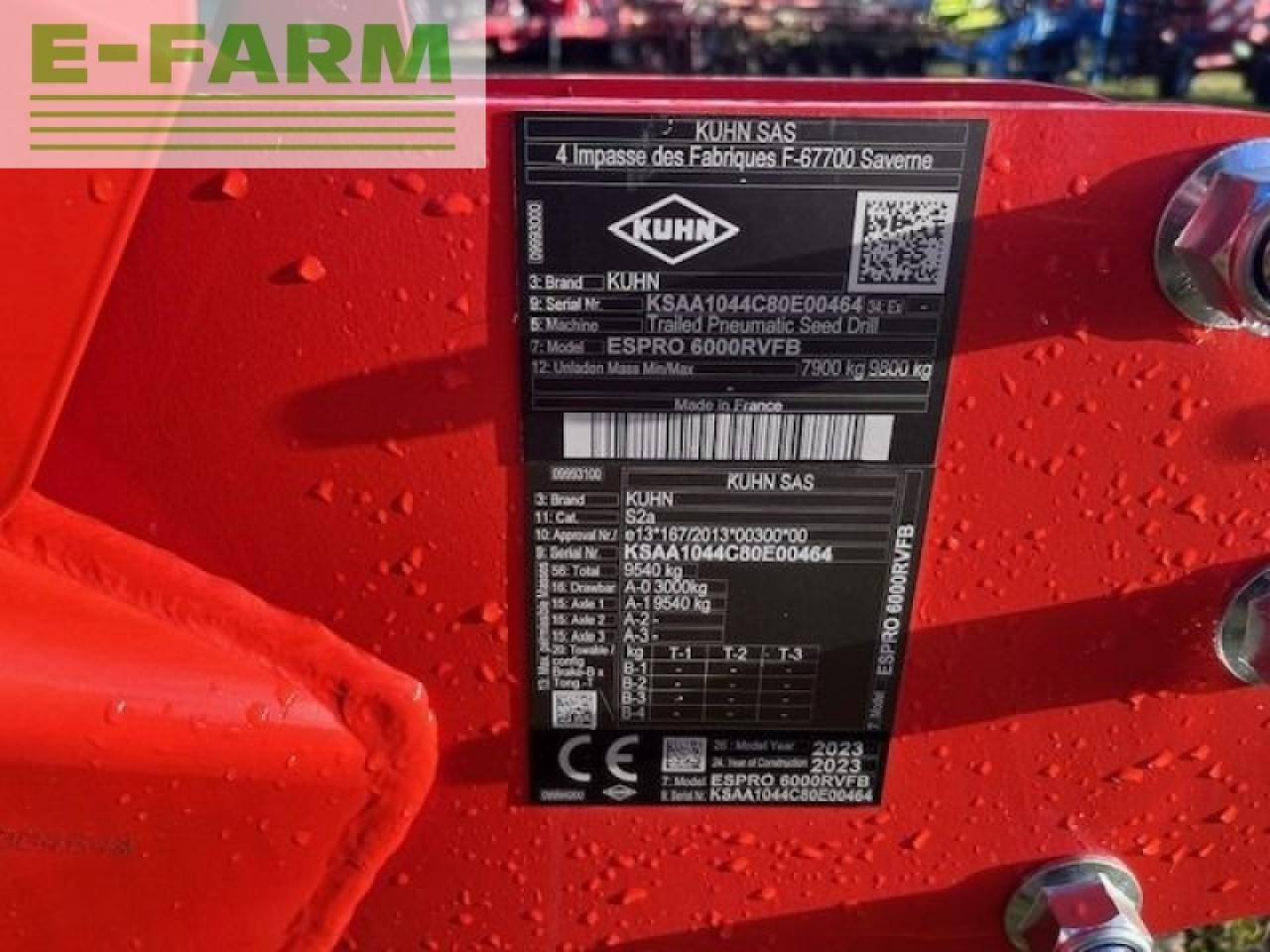 Seed drill Kuhn espro r 6000 vistaflow: picture 2