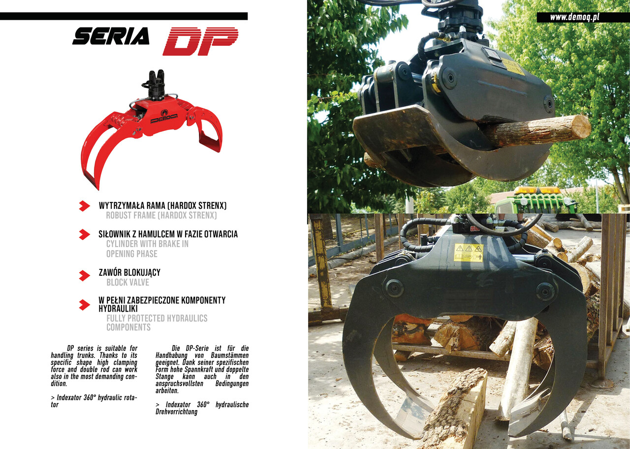 Grapple for Construction machinery DEMOQ DP130 Log Grab  2000 kg: picture 2
