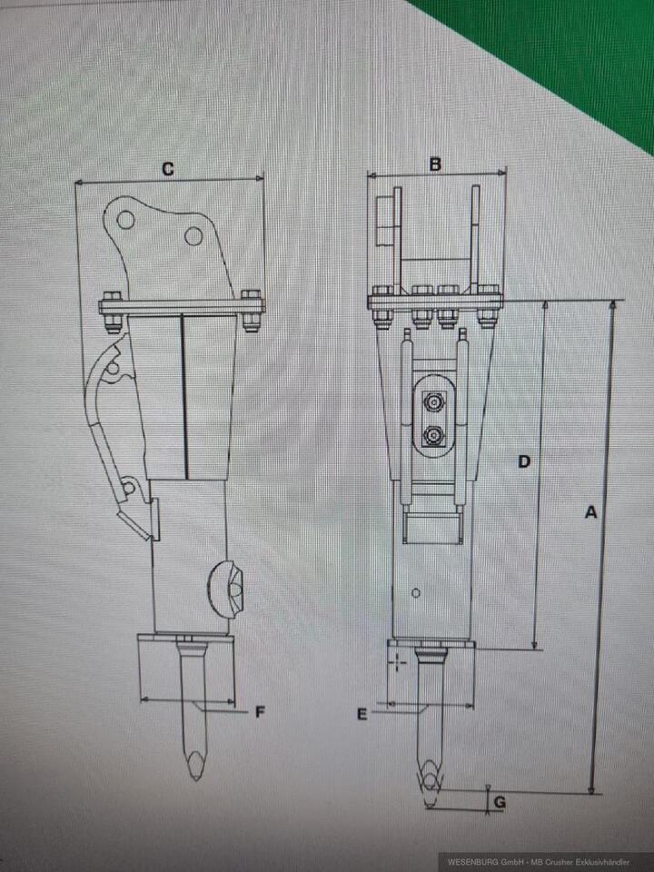 Hydraulic hammer for Construction machinery Montabert Hydraulikhammer SD8 Trägerklasse: 1,0 - 1,7 t: picture 4