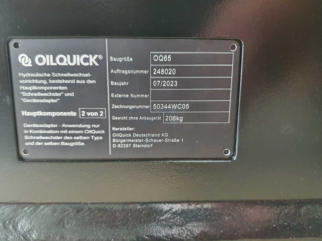 Leasing of OilQuick OQ65 Adapterplatte für Westtech & mehr  OilQuick OQ65 Adapterplatte für Westtech & mehr: picture 10