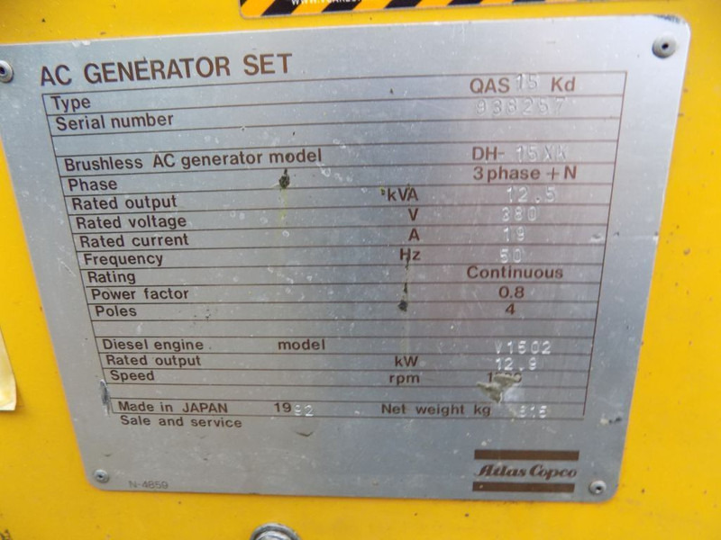 Generator set Atlas-Copco Atlas copco QAS 15 KD: picture 6