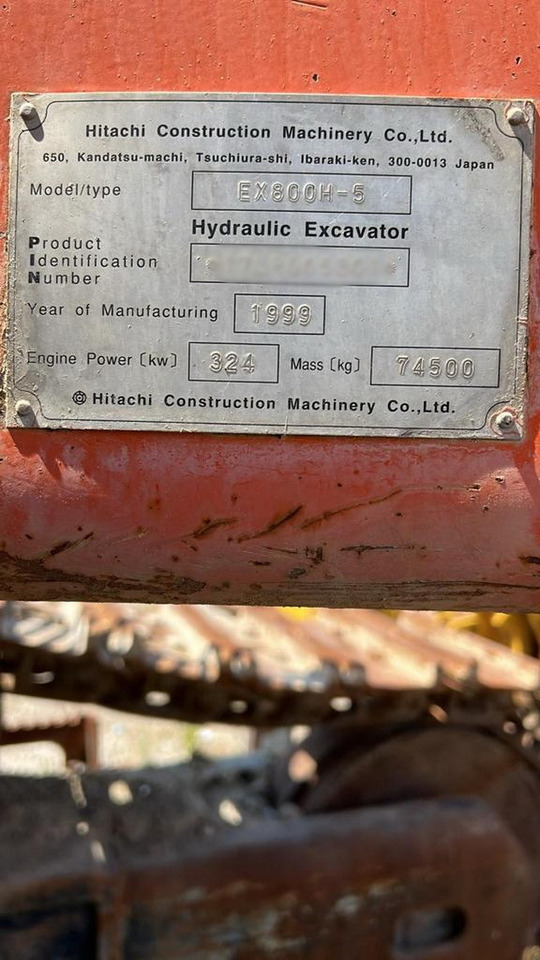 Crawler excavator HITACHI EX800H: picture 11