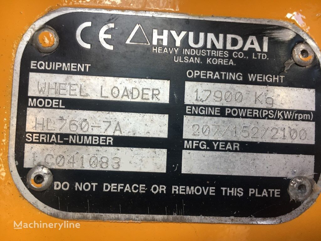 Wheel loader Hyundai HL760-A: picture 22