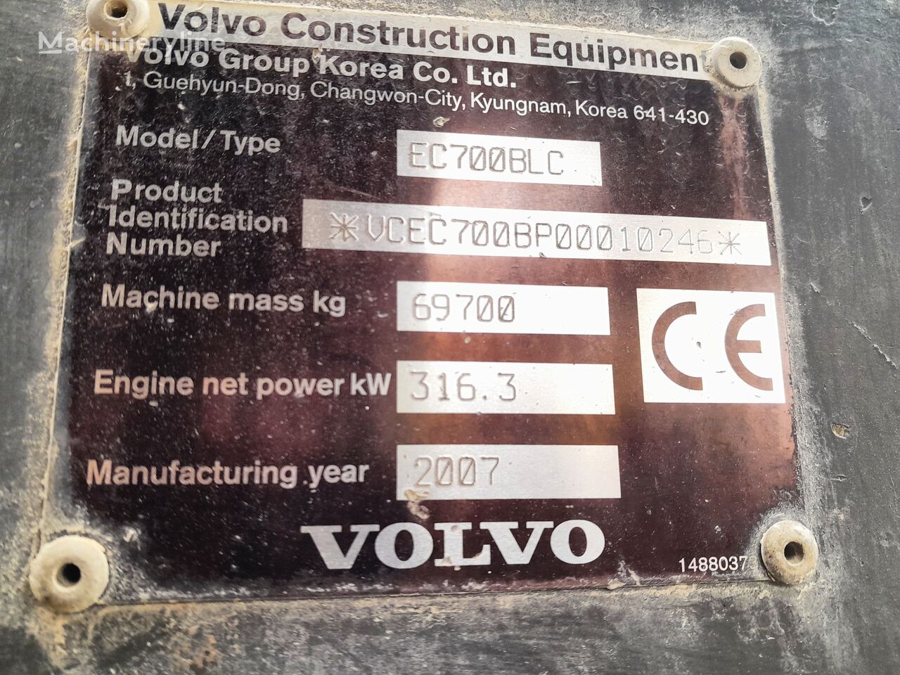 Crawler excavator Volvo EC700BLC: picture 13