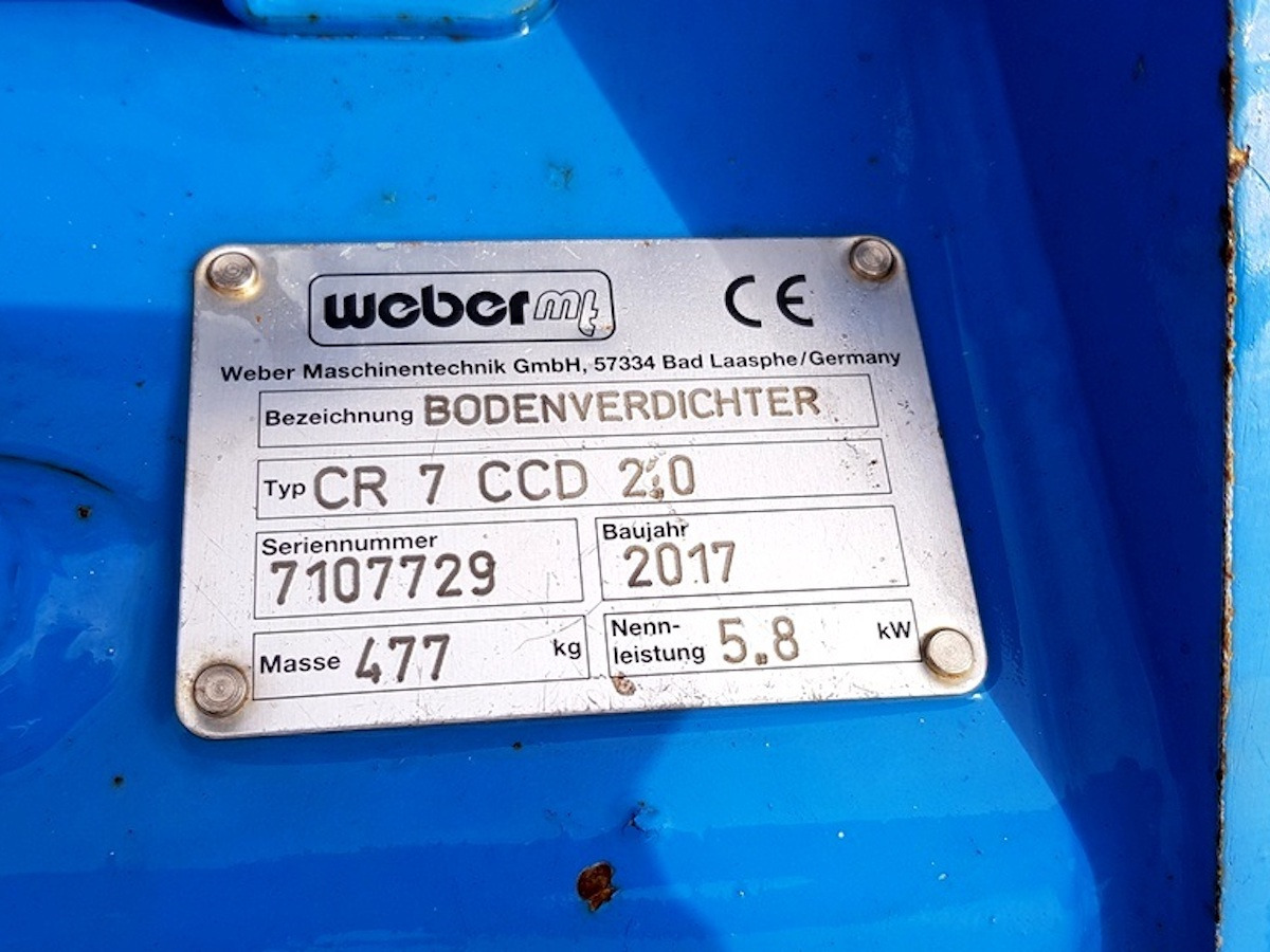 Vibratory plate WEBER CR7-CCD: picture 4
