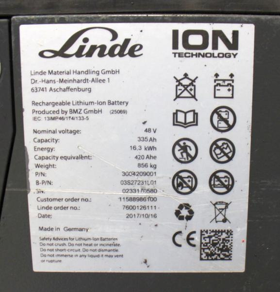 Electric forklift Linde E 16 ION EVO 386-02: picture 6