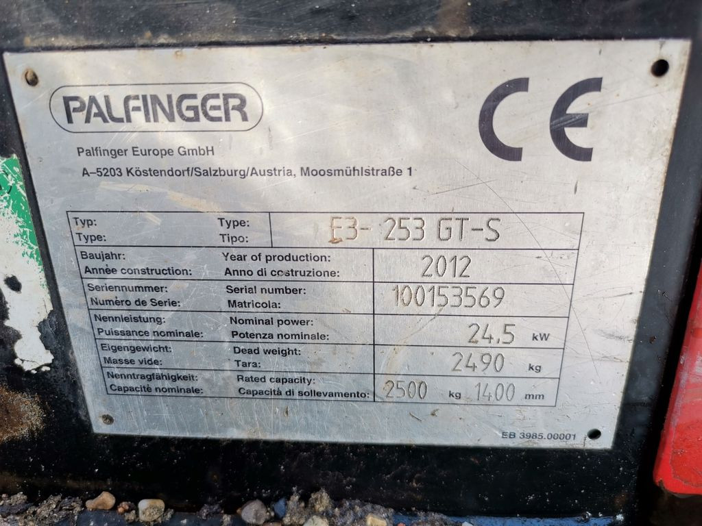 Forklift Palfinger E3-253 GT-S / Mitnahmestapler / 2.500 kg: picture 25