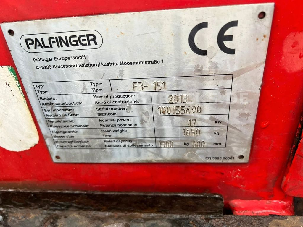 Forklift Palfinger F3-151 Pro Mitnahmestapler *Schlachtfest*: picture 12