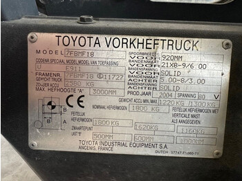 Electric forklift Toyota 7FBMF 18 Duplex Sideshift 1.8 ton Elektra Heftruck: picture 4