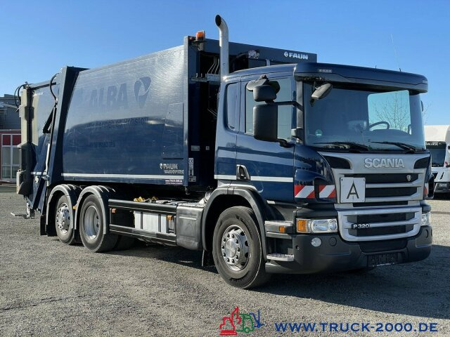 Garbage truck for transportation of garbage Scania P320 6x2 Faun Variopress 22m³+Zoeller Schüttung: picture 15