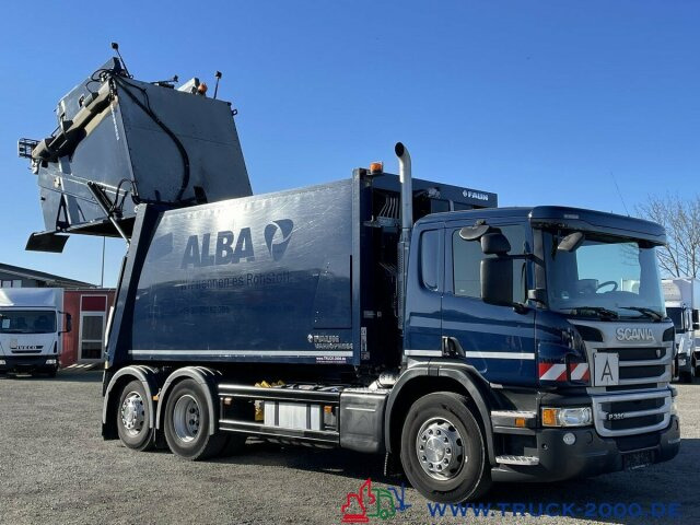 Garbage truck for transportation of garbage Scania P320 6x2 Faun Variopress 22m³+Zoeller Schüttung: picture 12