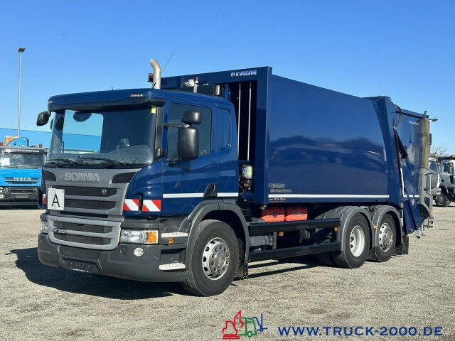 Garbage truck for transportation of garbage Scania P320 6x2 Faun Variopress 22m³+Zoeller Schüttung: picture 9