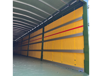 Curtainsider semi-trailer 3 axles flatbed trailer with side tarpaulin curtain: picture 5