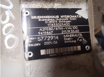 Hydraulic motor for Construction machinery Brueninghaus Hydromatik A2FE80/61W-VAL100 -: picture 3