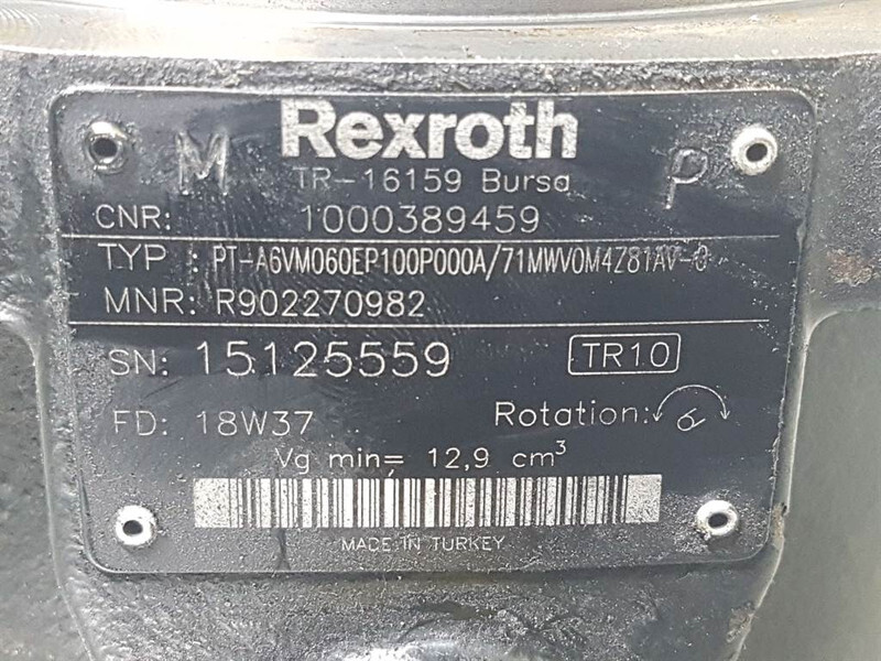 Hydraulics for Construction machinery WACKER NEUSON 1000389459-Rexroth A6VM060EP100-Drive motor: picture 6