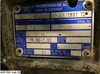 Gearbox ZF ASTRONIC, 12 AS 1931 TD, Automatic, Retarder: picture 2
