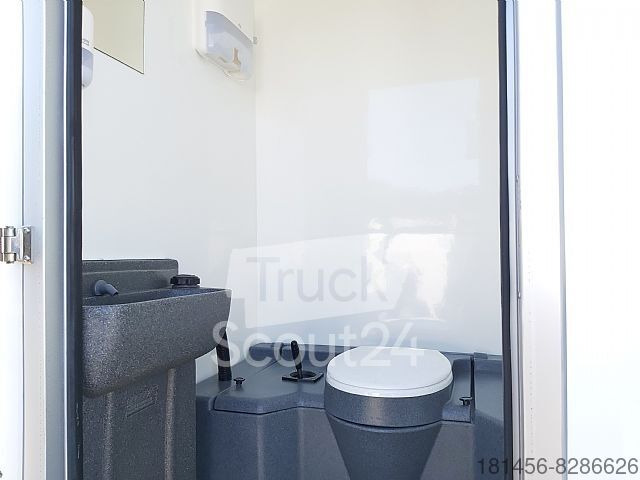 Construction container, Trailer Mobiles Büro isoliert mit Toilette: picture 6
