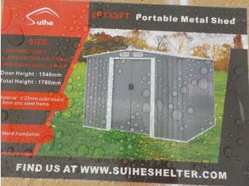 Swap body/ Container Unused 8' x 8' Bastone Portable Metal Shed, 2 Doors: picture 1
