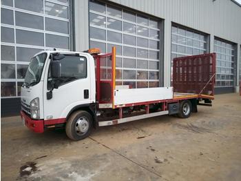 Dropside/ Flatbed truck for transportation of heavy machinery 2009 Isuzu NPR7: picture 1