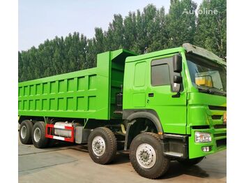 Tipper HOWO 8x4 drive 12 wheeled dumper green color: picture 2