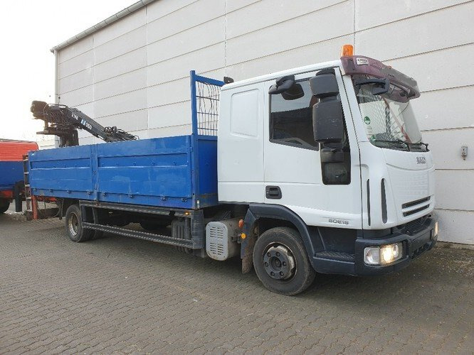 Crane truck, Dropside/ Flatbed truck Iveco EuroCargo 80E 18 4x2 Euro Cargo ML 80 E 18, Hiab Kran 060-2: picture 9