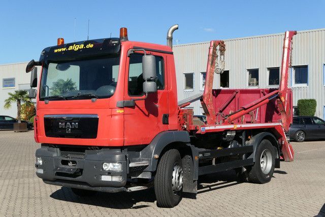Skip loader truck MAN 18.290 TGM BL 4x2, Meiller AK10MT, Luftfederung: picture 5