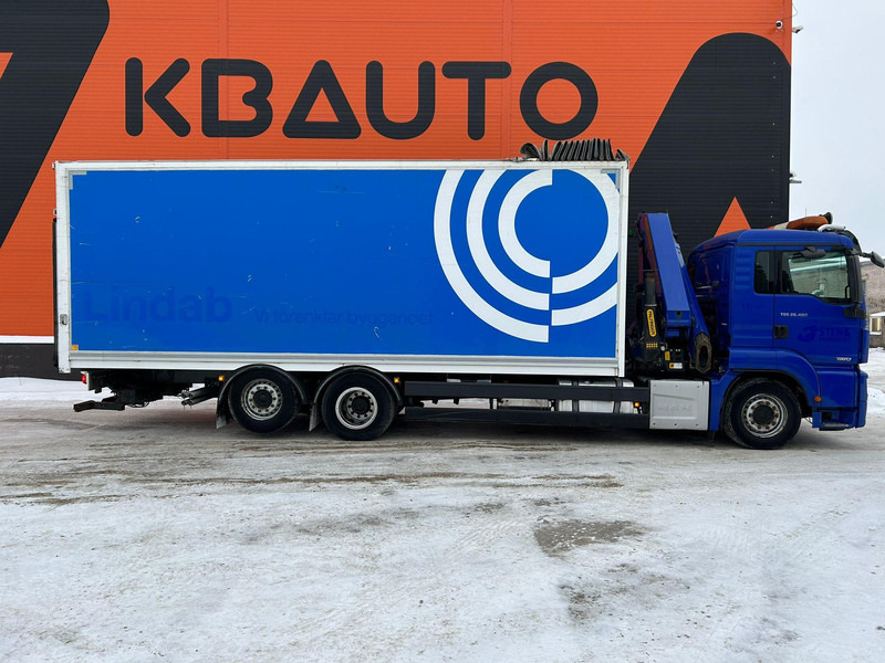Dropside/ Flatbed truck, Crane truck MAN TGS 26.400 6x2*4 EURO 6 / PK22002 / BOX L=7862 mm: picture 6