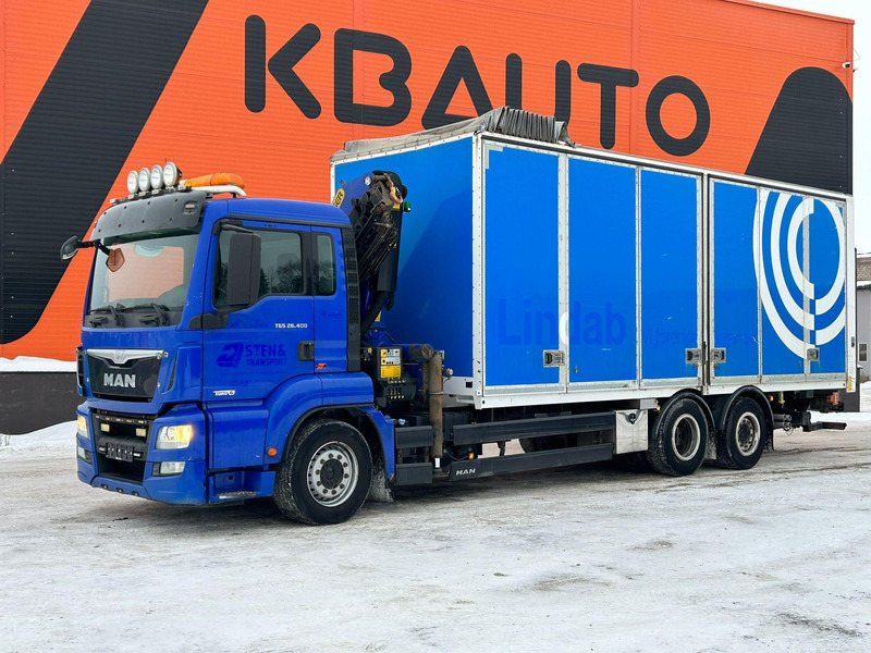 Dropside/ Flatbed truck, Crane truck MAN TGS 26.400 6x2*4 EURO 6 / PK22002 / BOX L=7862 mm: picture 3