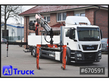 Dropside/ Flatbed truck, Crane truck MAN TGS 26.440,  Kran PK20.501L Lenkachse,: picture 1