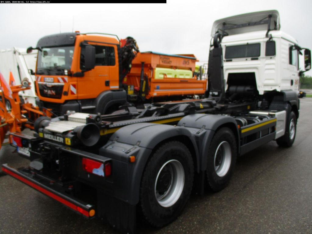 Hook lift truck MAN TGS 26.500 6x4 BL Meiller RS 21.60 TSN Schub/ Kn: picture 3
