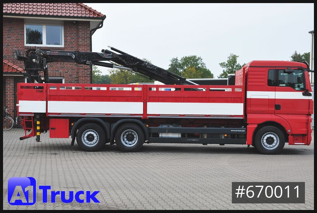 Dropside/ Flatbed truck, Crane truck MAN TGX 26.400, Hiab Kran, Lenk-Liftachse,: picture 8
