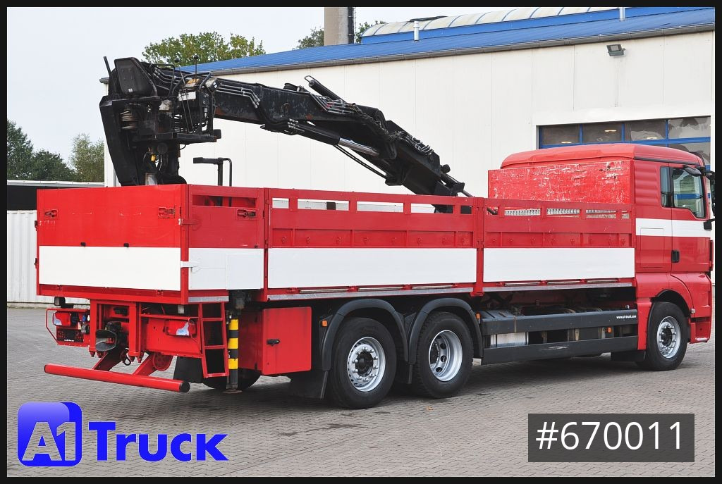 Dropside/ Flatbed truck, Crane truck MAN TGX 26.400, Hiab Kran, Lenk-Liftachse,: picture 9