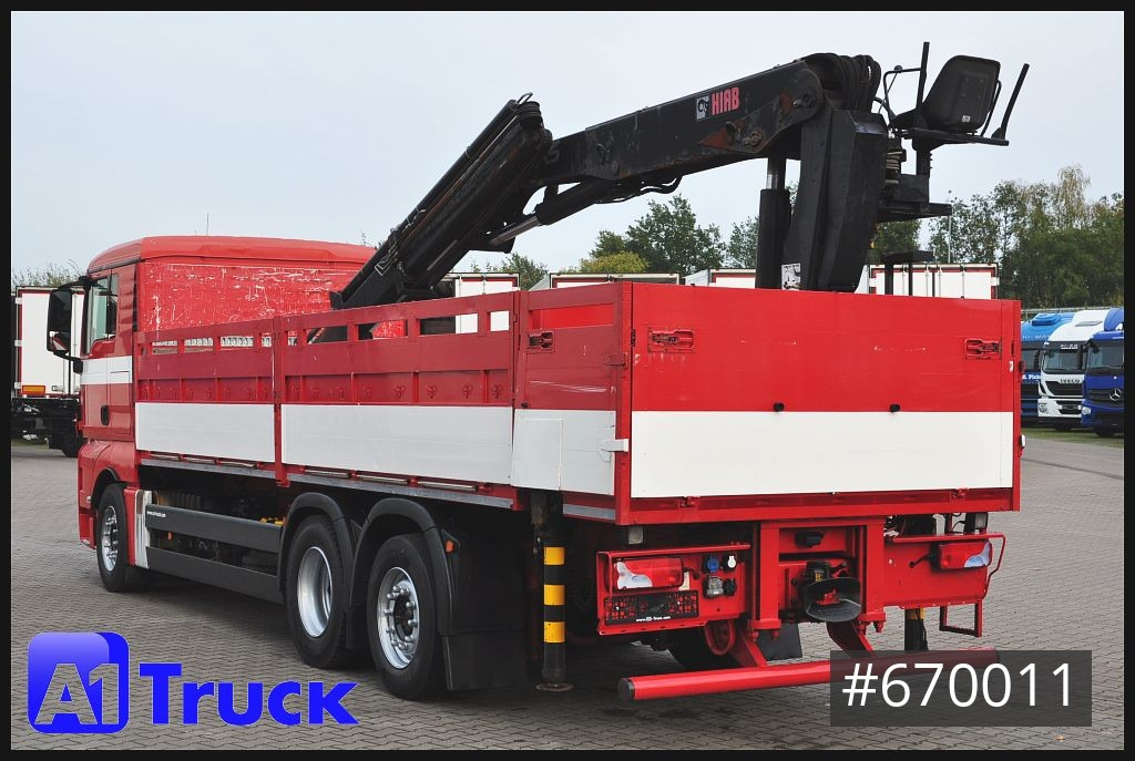 Dropside/ Flatbed truck, Crane truck MAN TGX 26.400, Hiab Kran, Lenk-Liftachse,: picture 11
