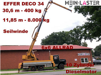 Crane truck, Mobile crane Magirus Deutz 256 D 26 AK 6x6 EFFER DECO 34  31 Meter 400 kg: picture 1