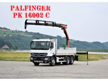 Dropside/ Flatbed truck, Crane truck Mercedes-Benz ACTROS 2636: picture 1