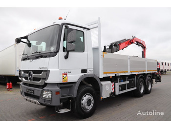 Dropside/ Flatbed truck, Crane truck Mercedes-Benz ACTROS 3336: picture 2