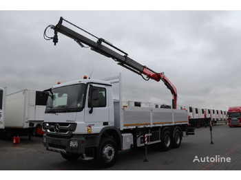 Dropside/ Flatbed truck, Crane truck Mercedes-Benz ACTROS 3336: picture 4