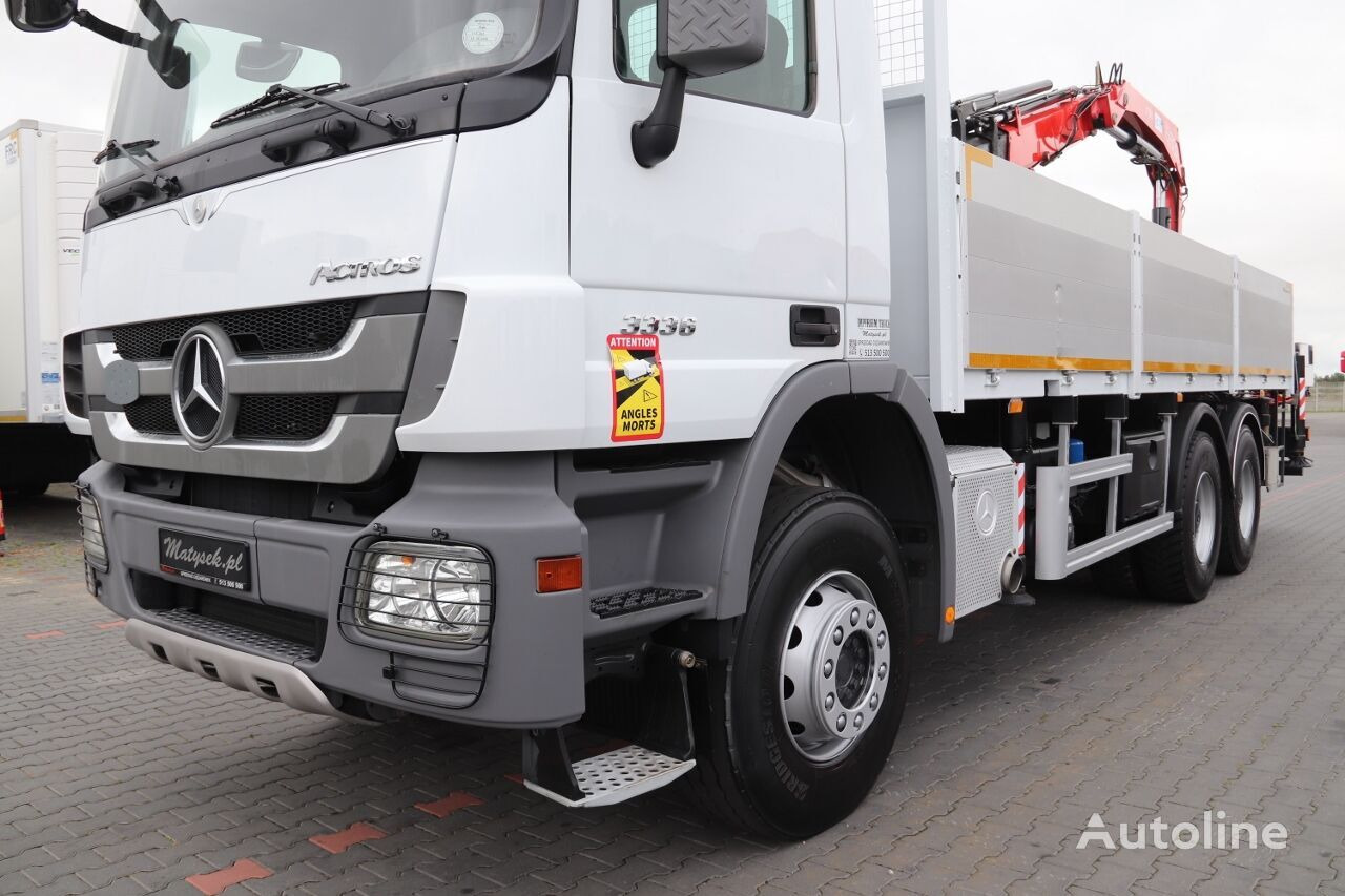 Dropside/ Flatbed truck, Crane truck Mercedes-Benz ACTROS 3336: picture 18