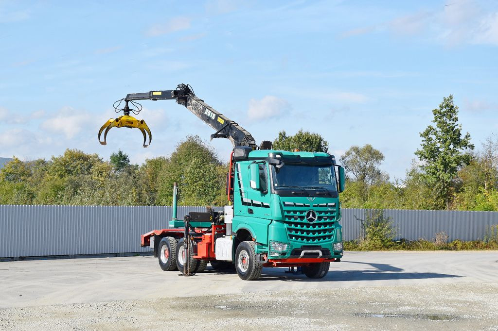 Timber truck, Crane truck Mercedes-Benz AROCS 3363 *HOLZTRANSPORTER * LOGLIFT 251S /6x4: picture 2