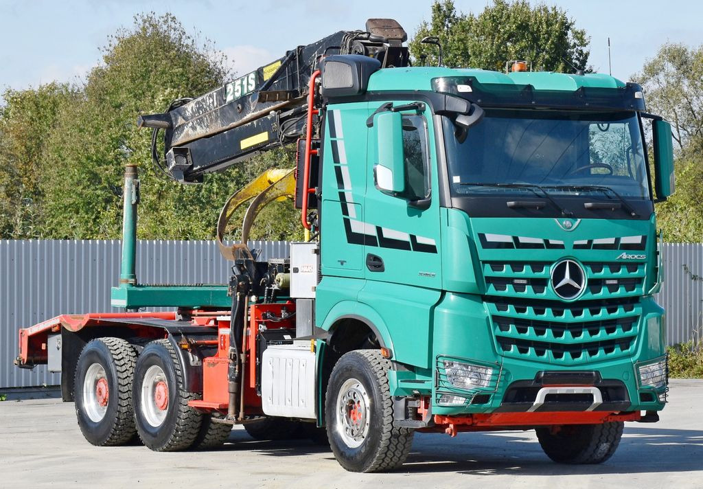 Timber truck, Crane truck Mercedes-Benz AROCS 3363 *HOLZTRANSPORTER * LOGLIFT 251S /6x4: picture 4