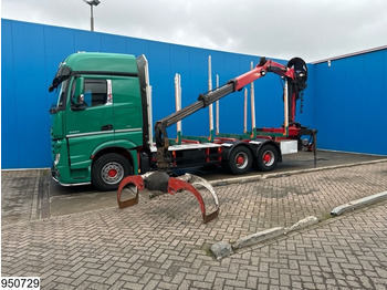 Timber truck, Crane truck Mercedes-Benz Actros 3363 6x4, Wood transport, Retarder, Palfinger Epsilon: picture 5