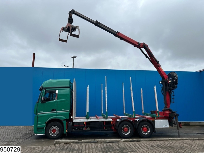 Timber truck, Crane truck Mercedes-Benz Actros 3363 6x4, Wood transport, Retarder, Palfinger Epsilon: picture 6