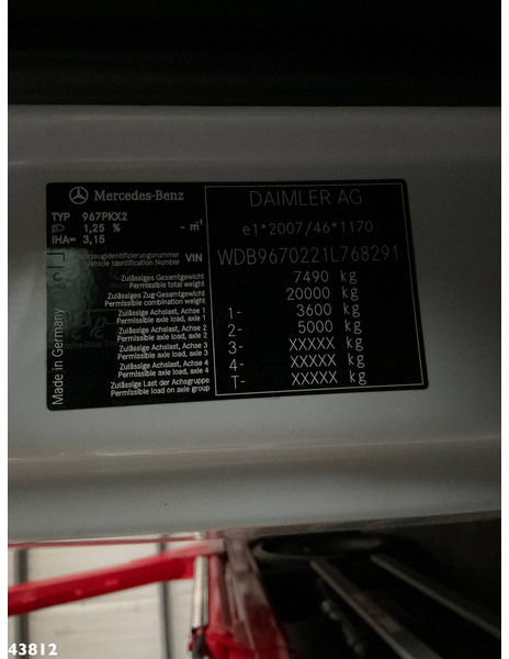 Hook lift truck Mercedes-Benz Atego 818 Euro 6 10 Ton haakarmsysteem: picture 14