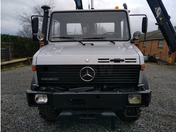 Tipper, Crane truck Mercedes UNIMOG 1450: picture 2
