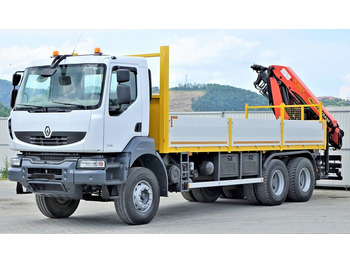 Crane truck Renault Kerax 370 DXI* Pritsche 6,70m+Kran*6x4Topzustand: picture 4