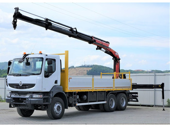 Crane truck Renault Kerax 370 DXI* Pritsche 6,70m+Kran*6x4Topzustand: picture 2