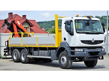 Crane truck Renault Kerax 370 DXI* Pritsche 6,70m+Kran*6x4Topzustand: picture 3